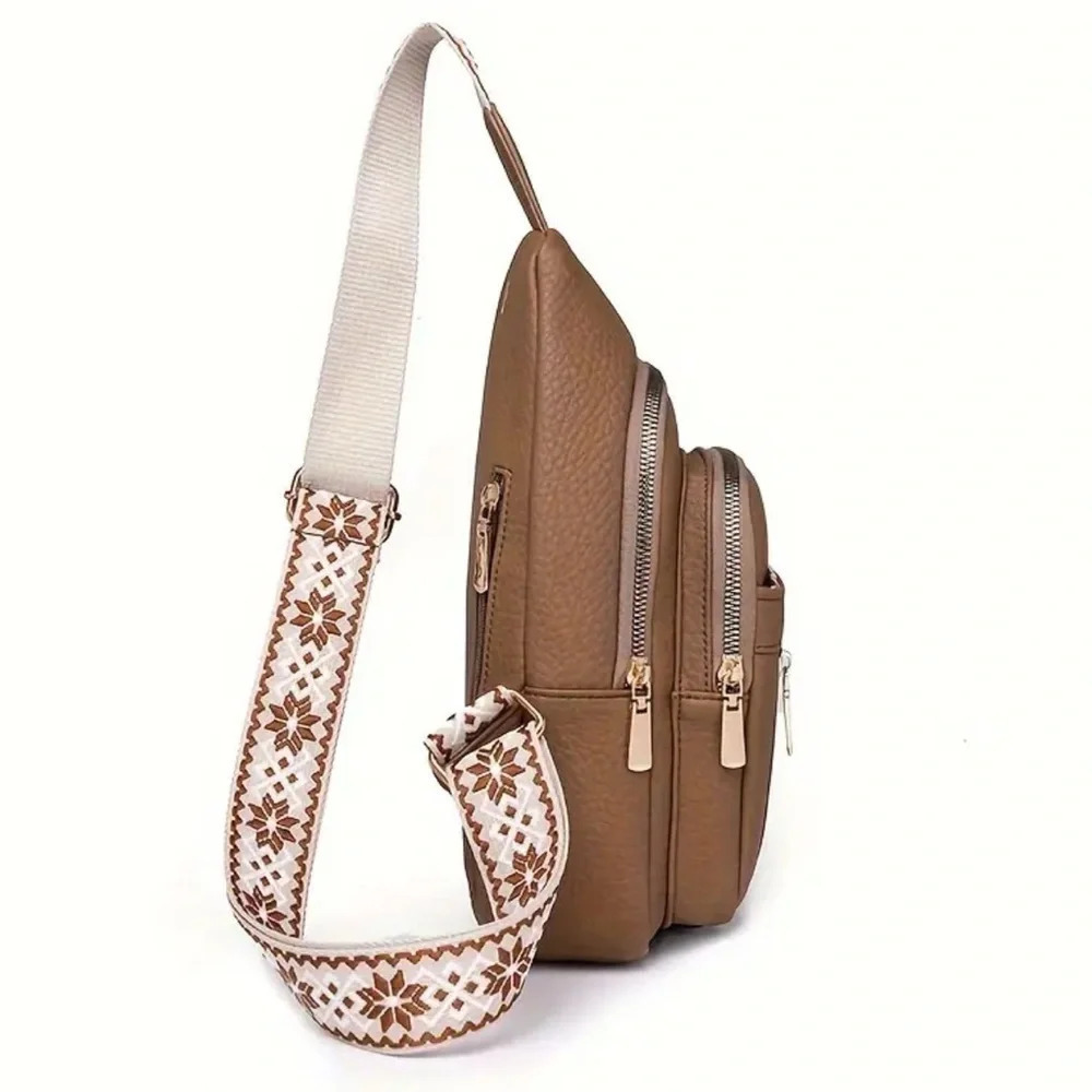 Multi-pocket Women's Vintage Chest Bag - Picture 2 of 5